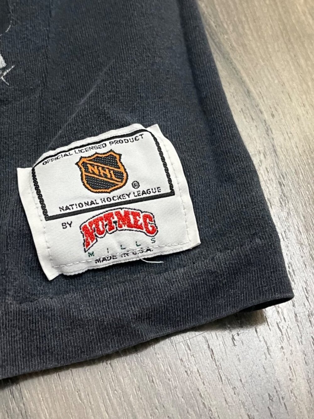 1991 San Jose Sharks Hockey T-shirt Nutmeg Inaugural Season Commemorative M Vtg - Picture 4 of 10